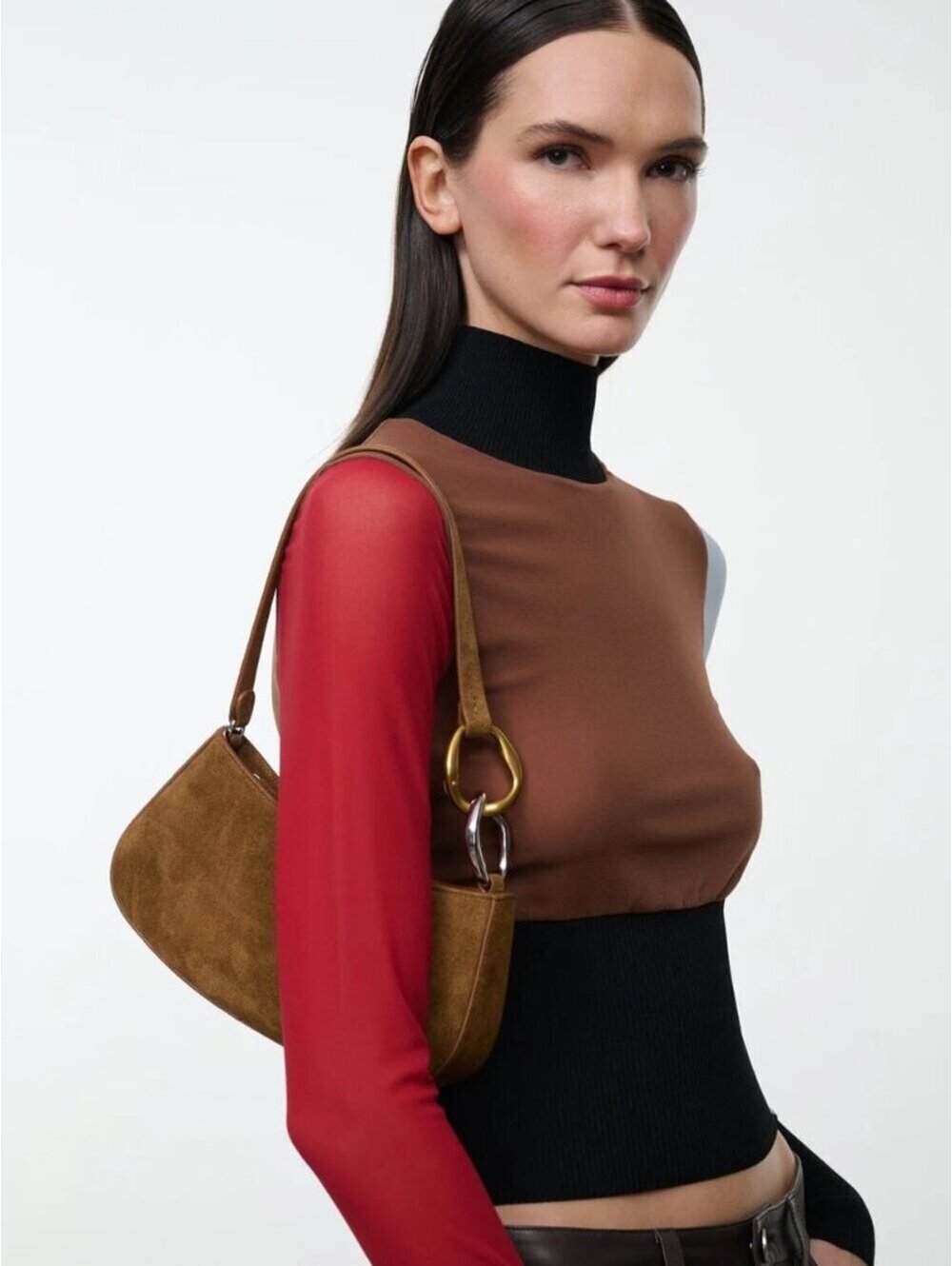 Staud Ollie Bag in Cigar - Picture 6 of 6